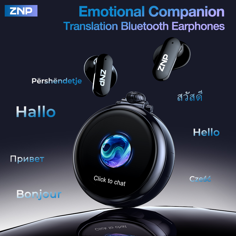 Headphones - Earbud Penerjemah AI Nirkabel ZNP Terbaru