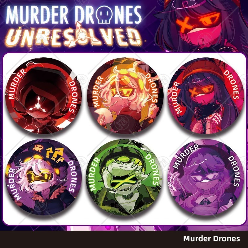Drones - Murder Drones Pin Bros Logam Dekoratif,