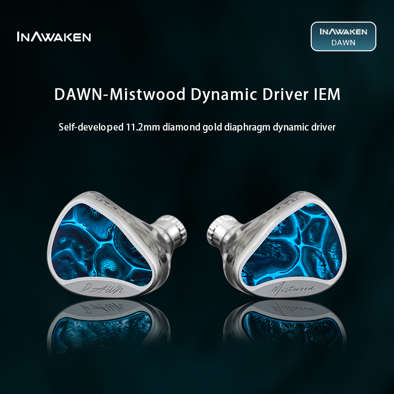 Planar Magnetic Iem Earphones - INAWAKEN Dawn Mistwood In-Ear Monitor 11.2mm