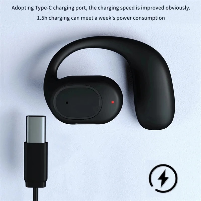 Open Ear Air Conduction Headphones - Headset Bluetooth Konduksi Tulang Satu Telinga