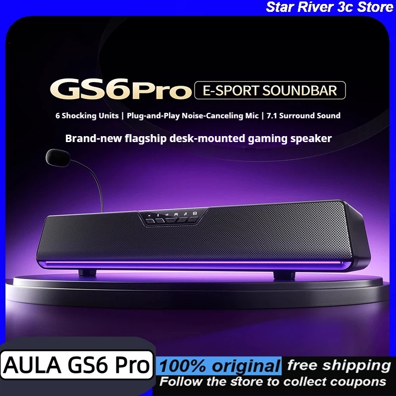 Rgb Computer Soundbar For Pc - AULA GS6 Pro SoundBar Gaming Nirkabel