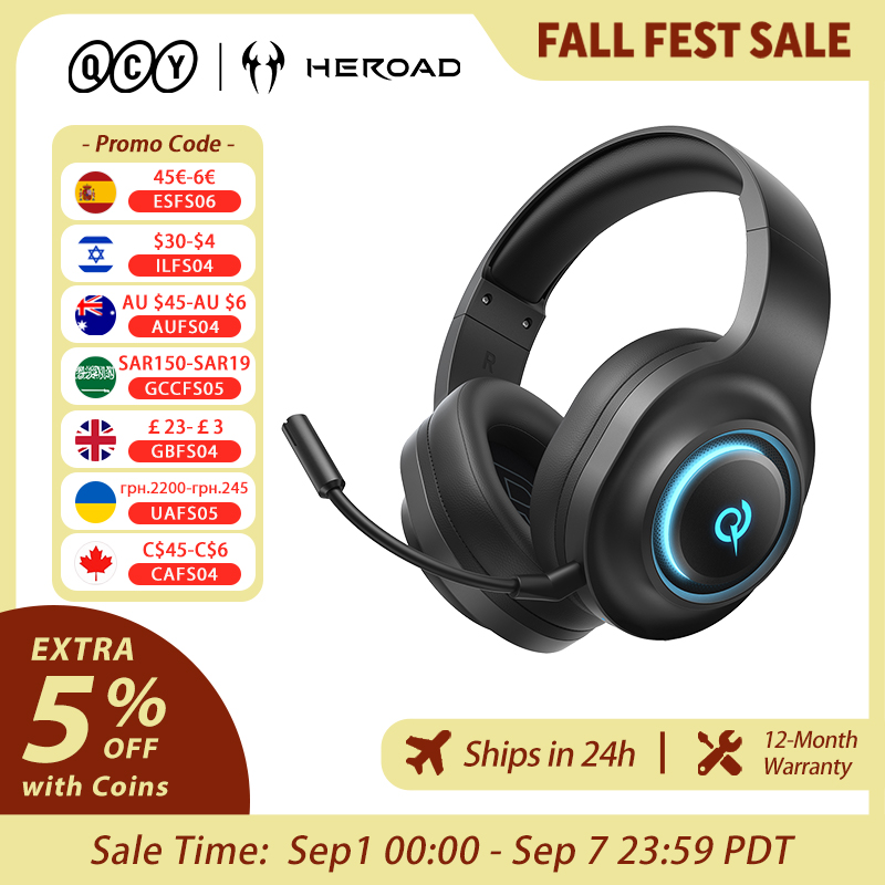 Gaming Headset With Mic Rgb - Headset Gaming QCY Heroad V200 dengan