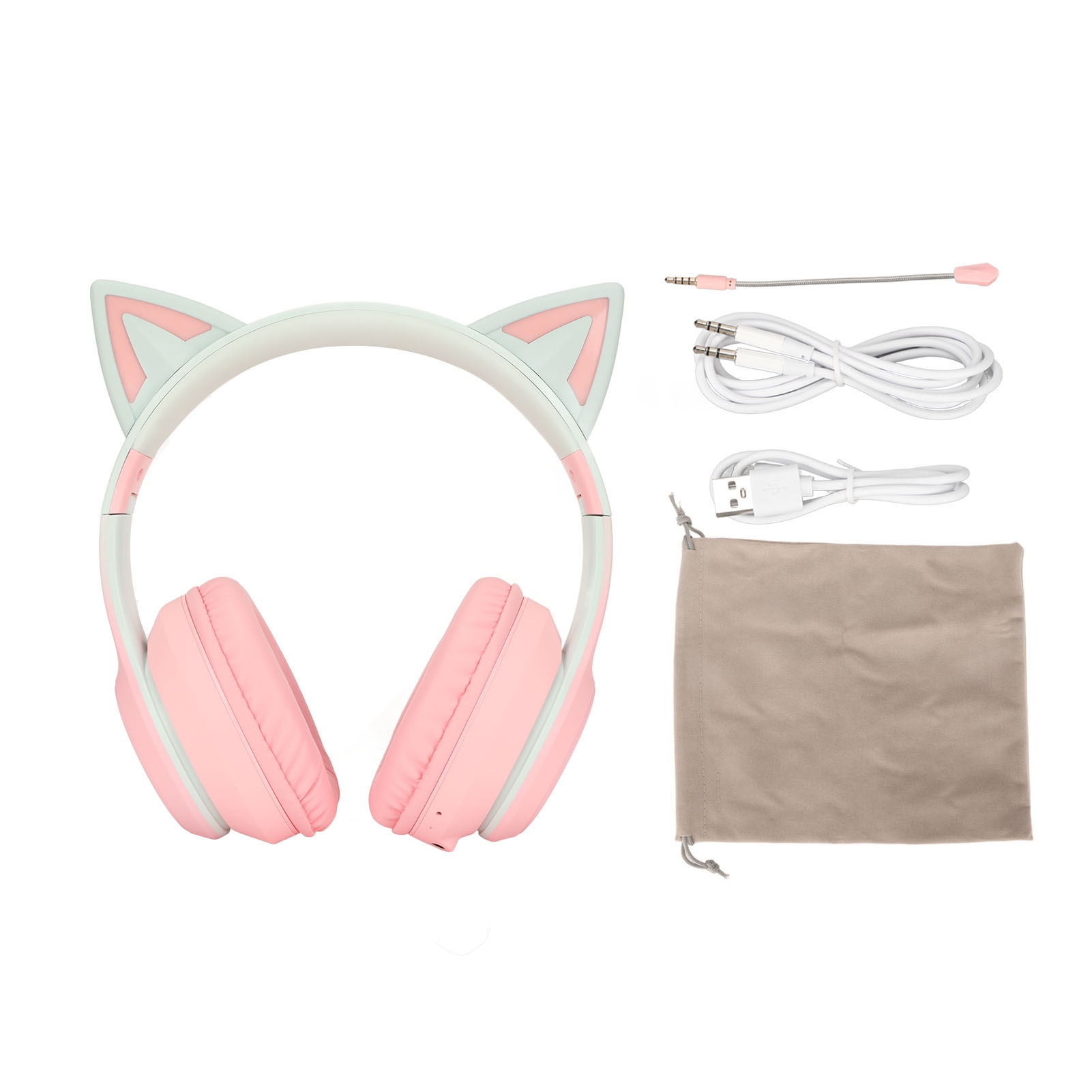Cat Ear Bluetooth Headset Led - Headphone Gaming Bluetooth Telinga Kucing Nirkabel