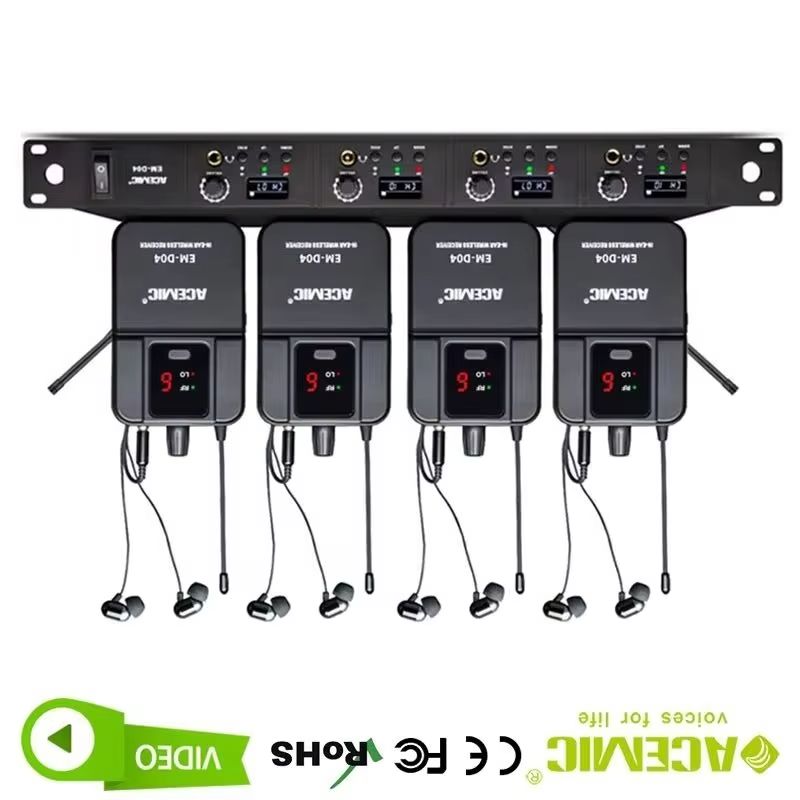 In Ear Monitors For Singers - Sistem Monitor In-Ear Nirkabel 4 Saluran