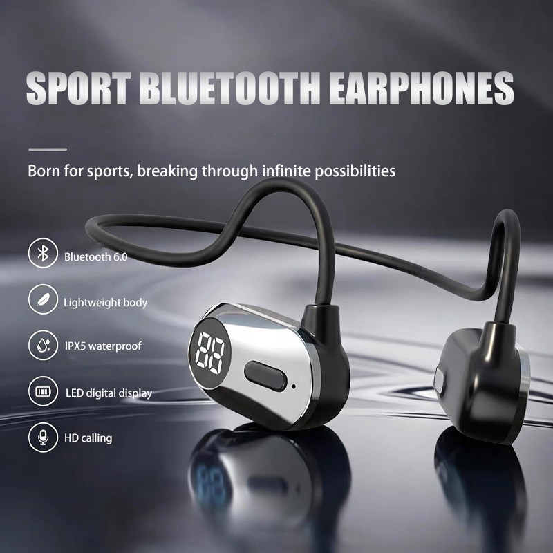 Bone Conduction Running Headphones - Headphone Bluetooth Olahraga dan Lari Non-In-Ear,