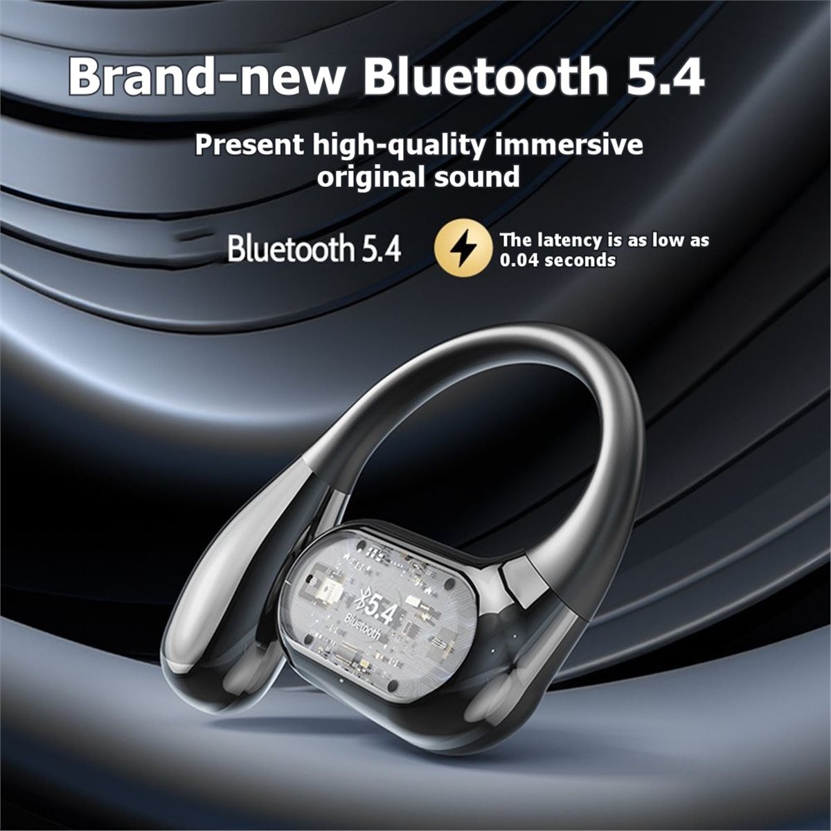 Bone Conduction Running Headphones - Earbud Nirkabel SCLS Bluetooth 5.4 Headphone