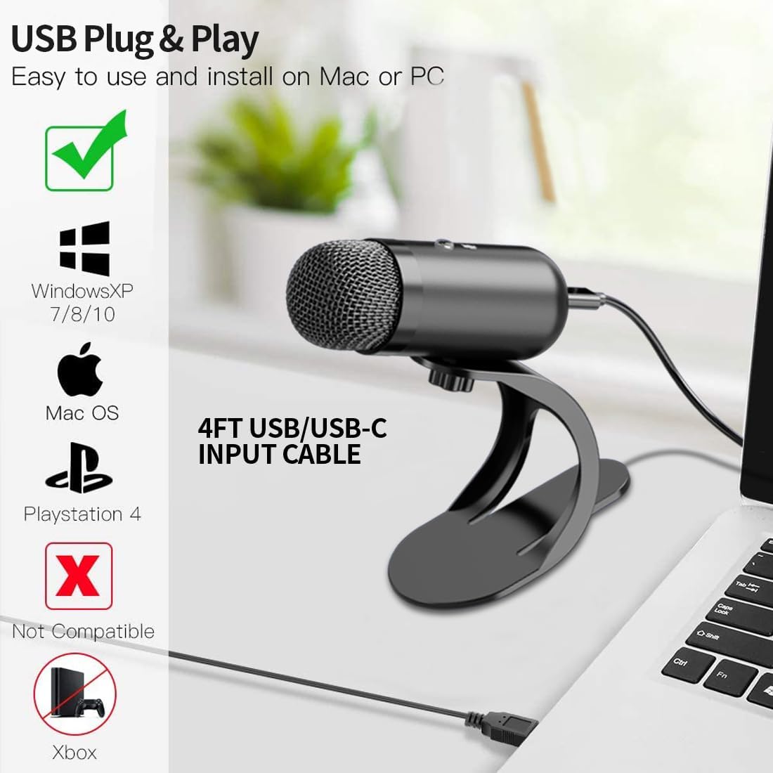 Tablets - Mikrofon USB Profesional Kondensor untuk Konferensi,
