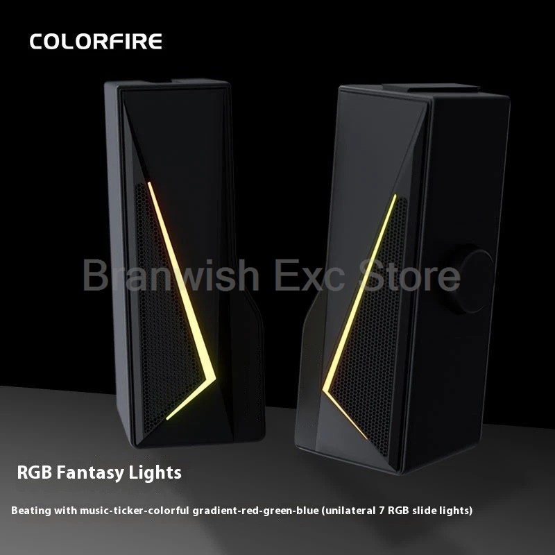 Speaker Komputer 2X2.5W Lampu  - Rgb Computer Soundbar For Pc ulasan dan harga