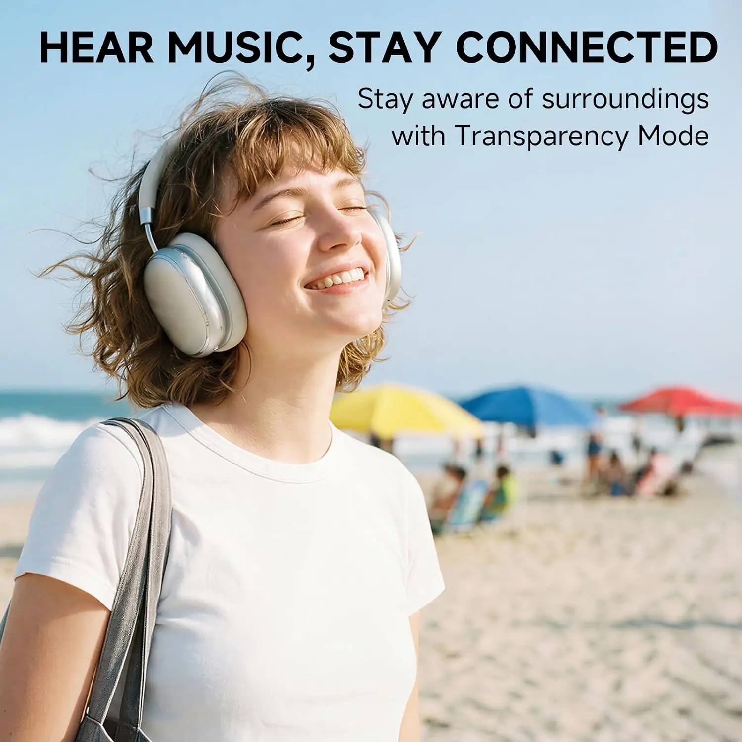 Headphone Peredam Kebisingan A - Anc Wireless Over Ear Headphones ulasan dan harga