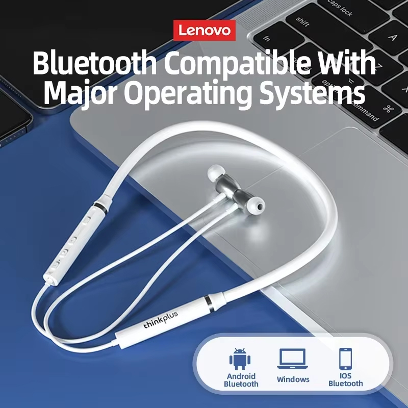 Earphone Bluetooth Lenovo HE05 - Magnetic Neckband Sports Earphones ulasan dan harga