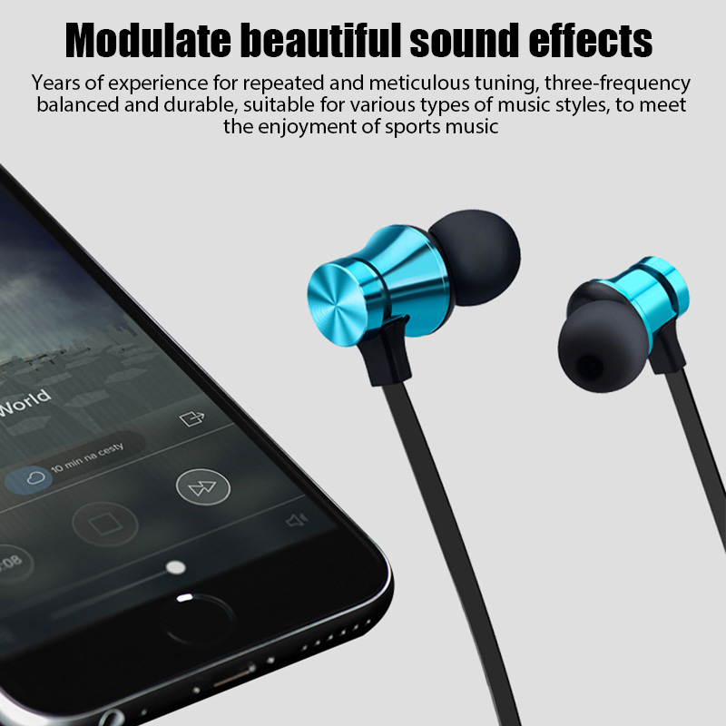 Headset Leher Nirkabel Bluetoo - Magnetic Neckband Sports Earphones ulasan dan harga