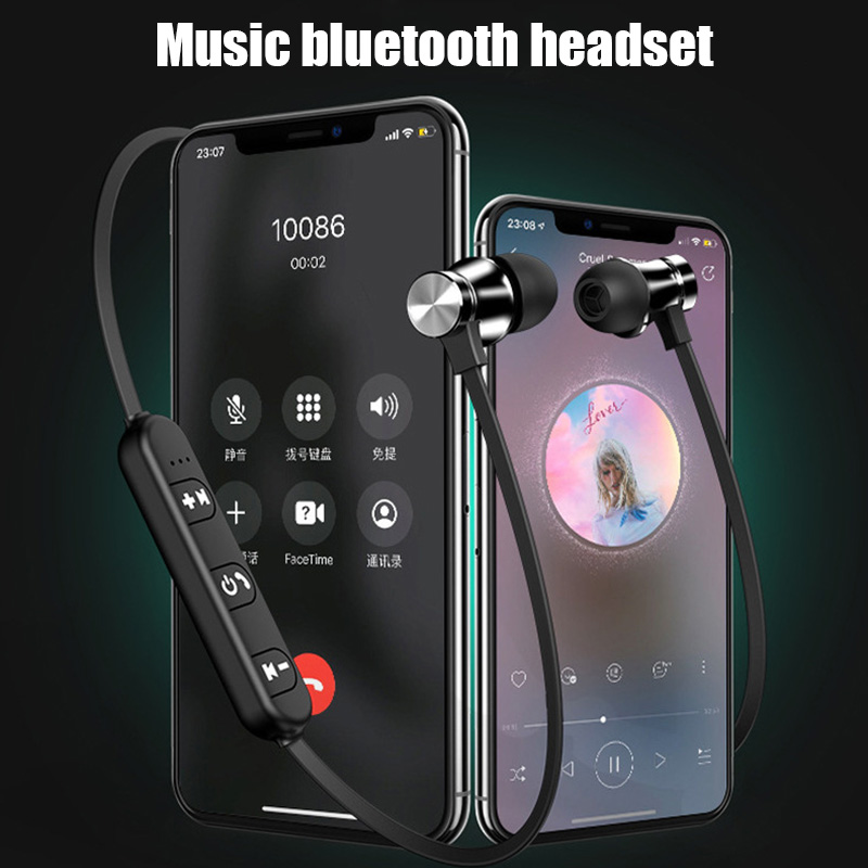 Headset Leher Nirkabel Bluetoo - Magnetic Neckband Sports Earphones ulasan dan harga