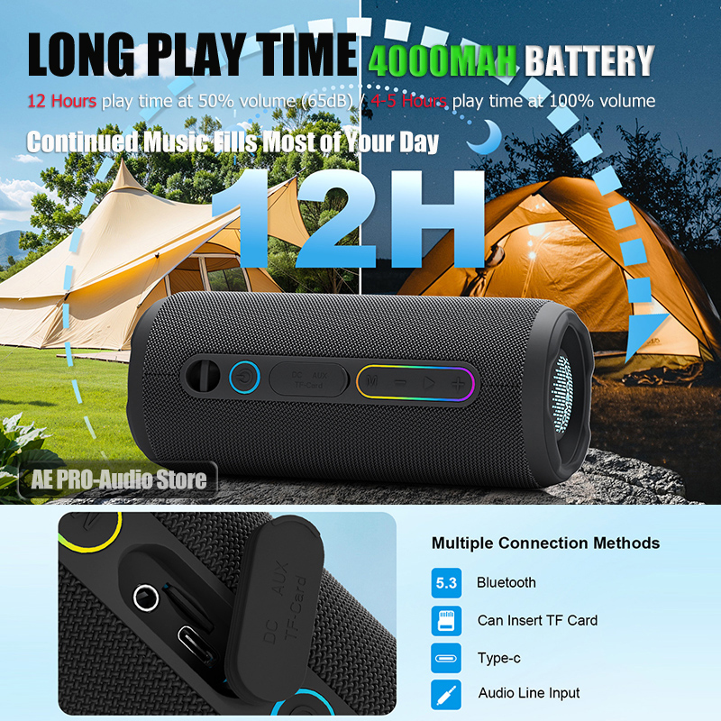 Speaker Bluetooth Portabel 30W - Portable Bluetooth Speaker Waterproof Ipx7 ulasan dan harga
