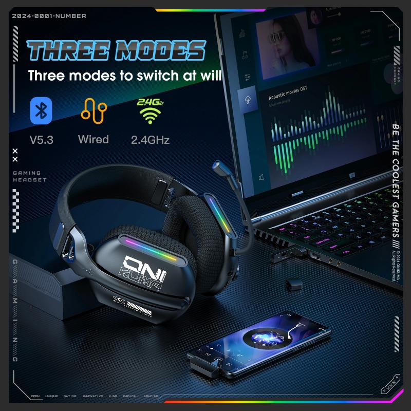 ONIKUMA GT808 Headset Gaming N - Gaming Headset With Mic Rgb ulasan dan harga