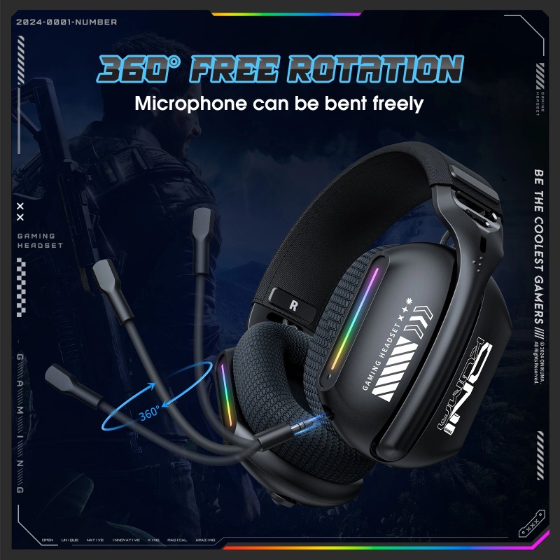ONIKUMA GT808 Headset Gaming N - Gaming Headset With Mic Rgb ulasan dan harga