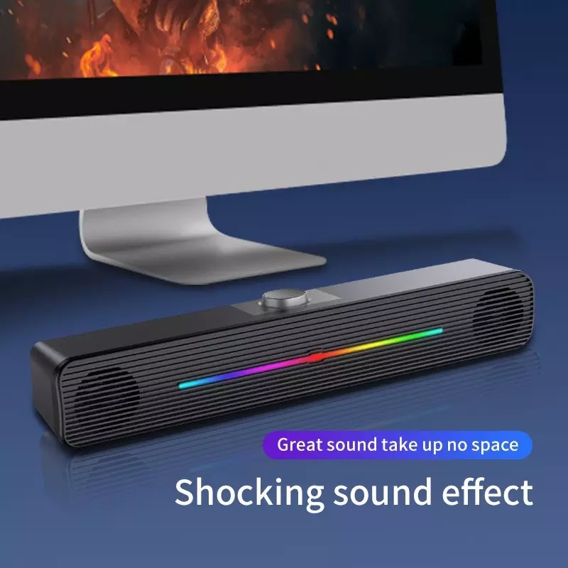 E-1407 Speaker Nirkabel RGB Gr - Rgb Computer Soundbar For Pc ulasan dan harga
