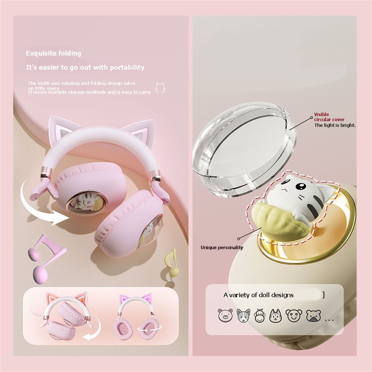 [PAKET EKONOMIS] Headset Bluet - Cat Ear Bluetooth Headset Led ulasan dan harga