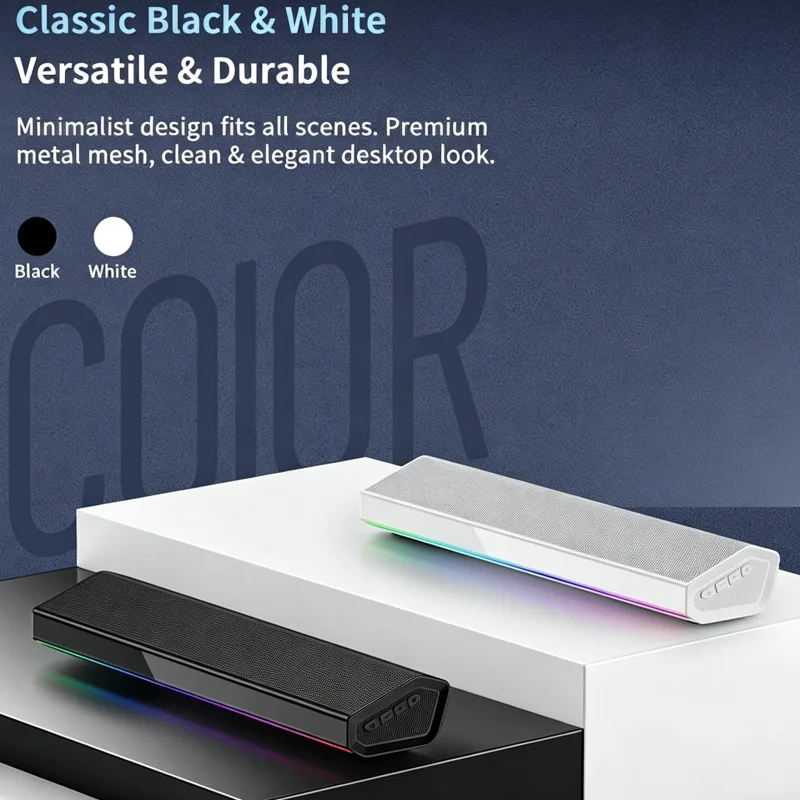 Speaker Bluetooth 5.4 Lampu RG - Rgb Computer Soundbar For Pc ulasan dan harga