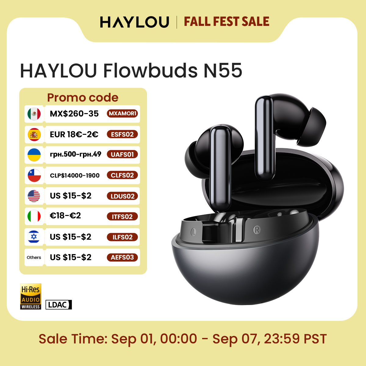 HAYLOU Flowbuds N55 Earbud Nir - Type C Wired Earphones With Mic ulasan dan harga