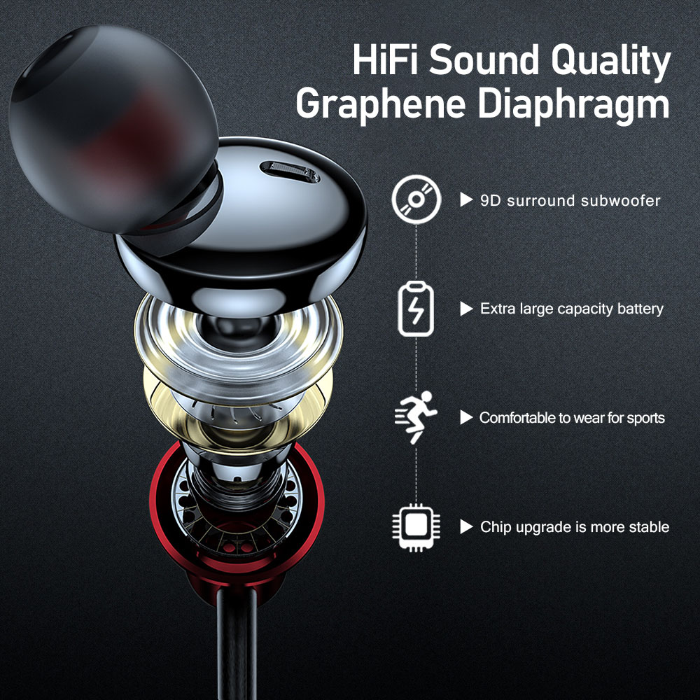 EARDECO Headphone Bluetooth 5. - Magnetic Neckband Sports Earphones ulasan dan harga