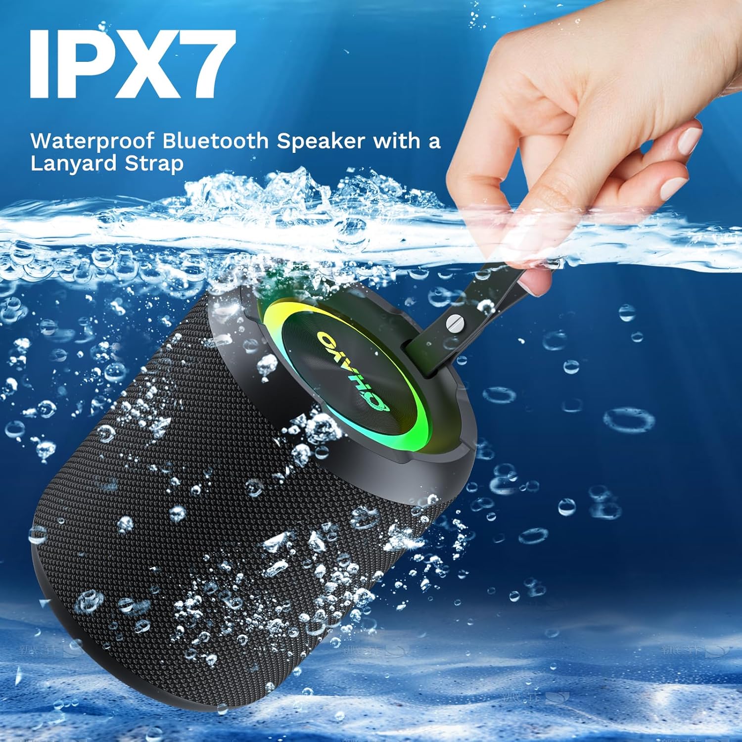 OHAYO Speaker Bluetooth Portab - Portable Bluetooth Speaker Waterproof Ipx7 ulasan dan harga