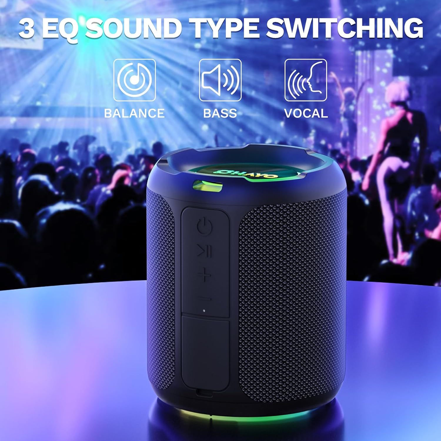 OHAYO Speaker Bluetooth Portab - Portable Bluetooth Speaker Waterproof Ipx7 ulasan dan harga
