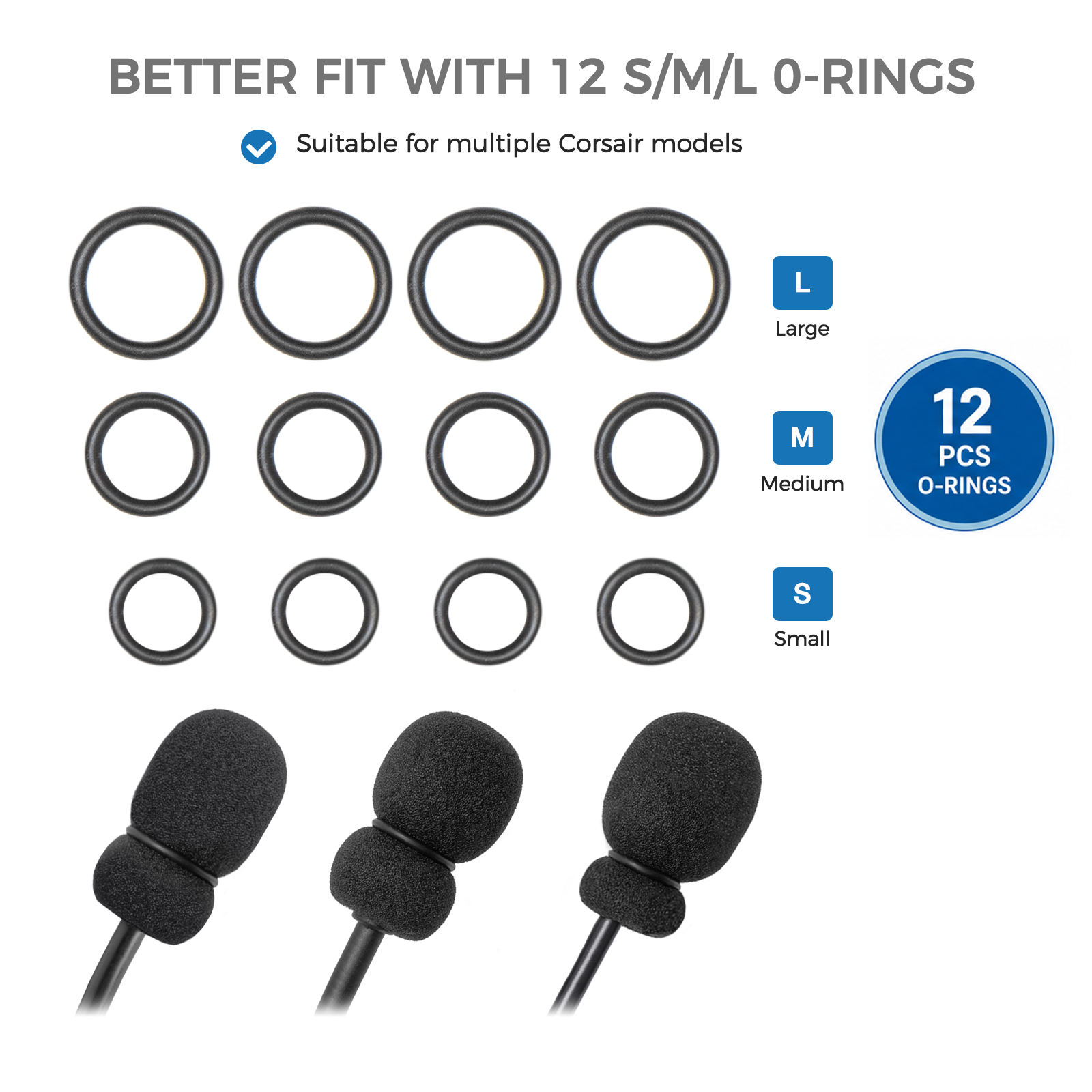 4 Penutup Busa Mikrofon + 12 O - Gaming Headset With Mic Rgb ulasan dan harga
