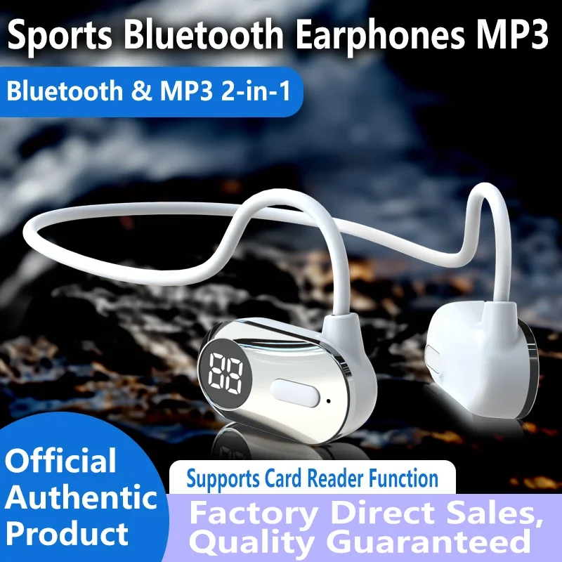 Headphone Bluetooth Olahraga d - Bone Conduction Running Headphones ulasan dan harga