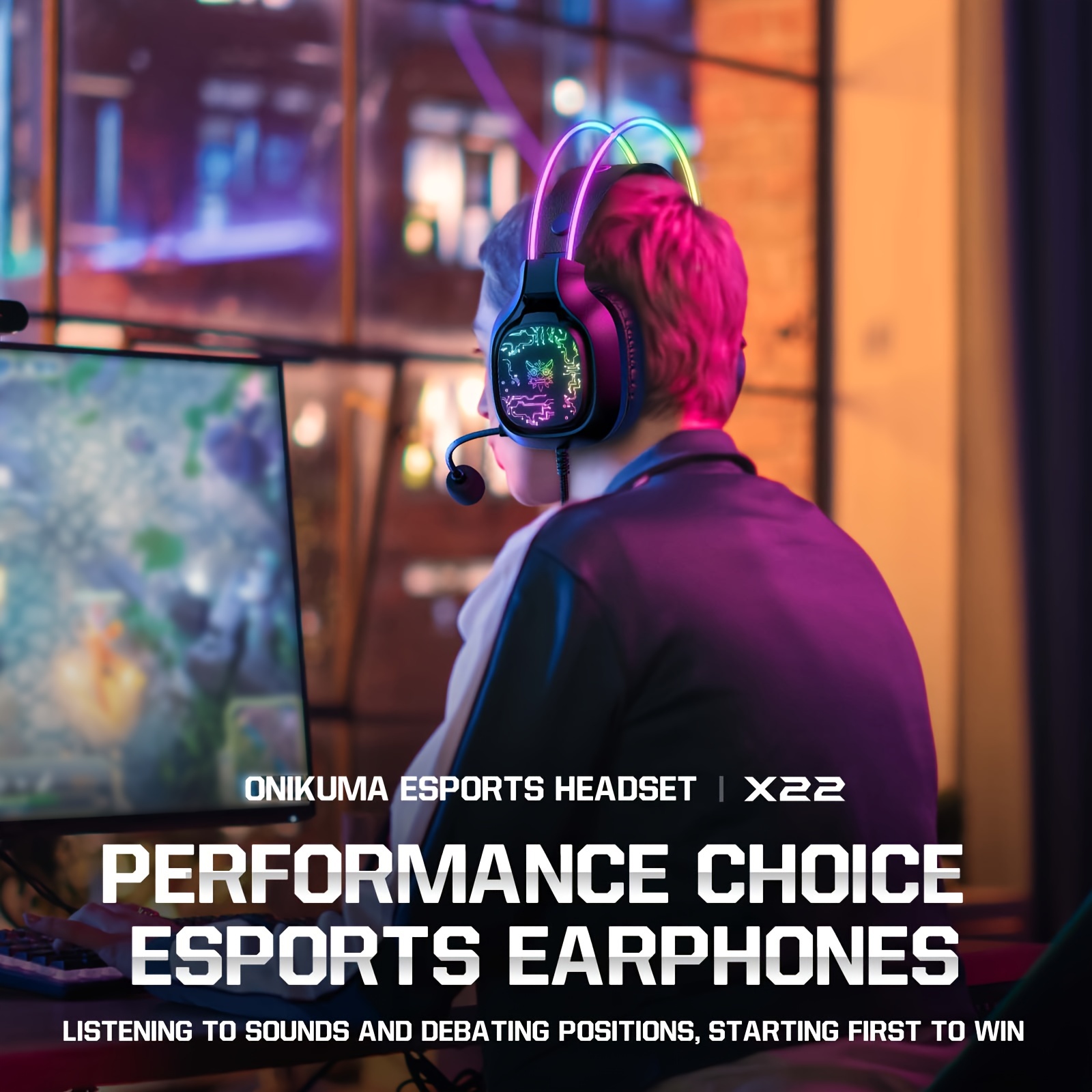 ONIKUMA X22 Headset Gaming Ber - Gaming Headset With Mic Rgb ulasan dan harga