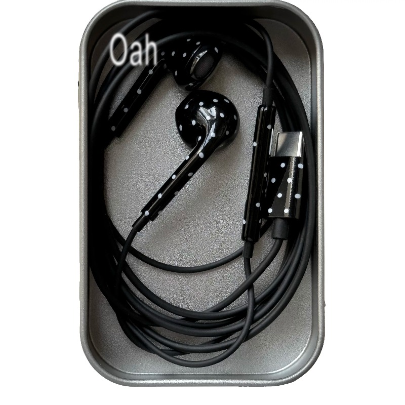Oah Polka Dot Earphone Berkabe - Headphones ulasan dan harga