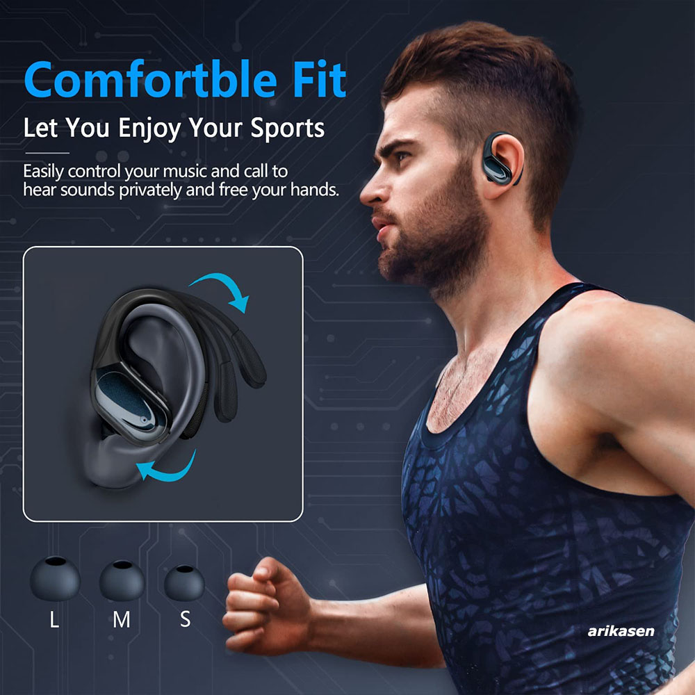 Earbud olahraga Bluetooth 5.3  - Anc Wireless Over Ear Headphones ulasan dan harga