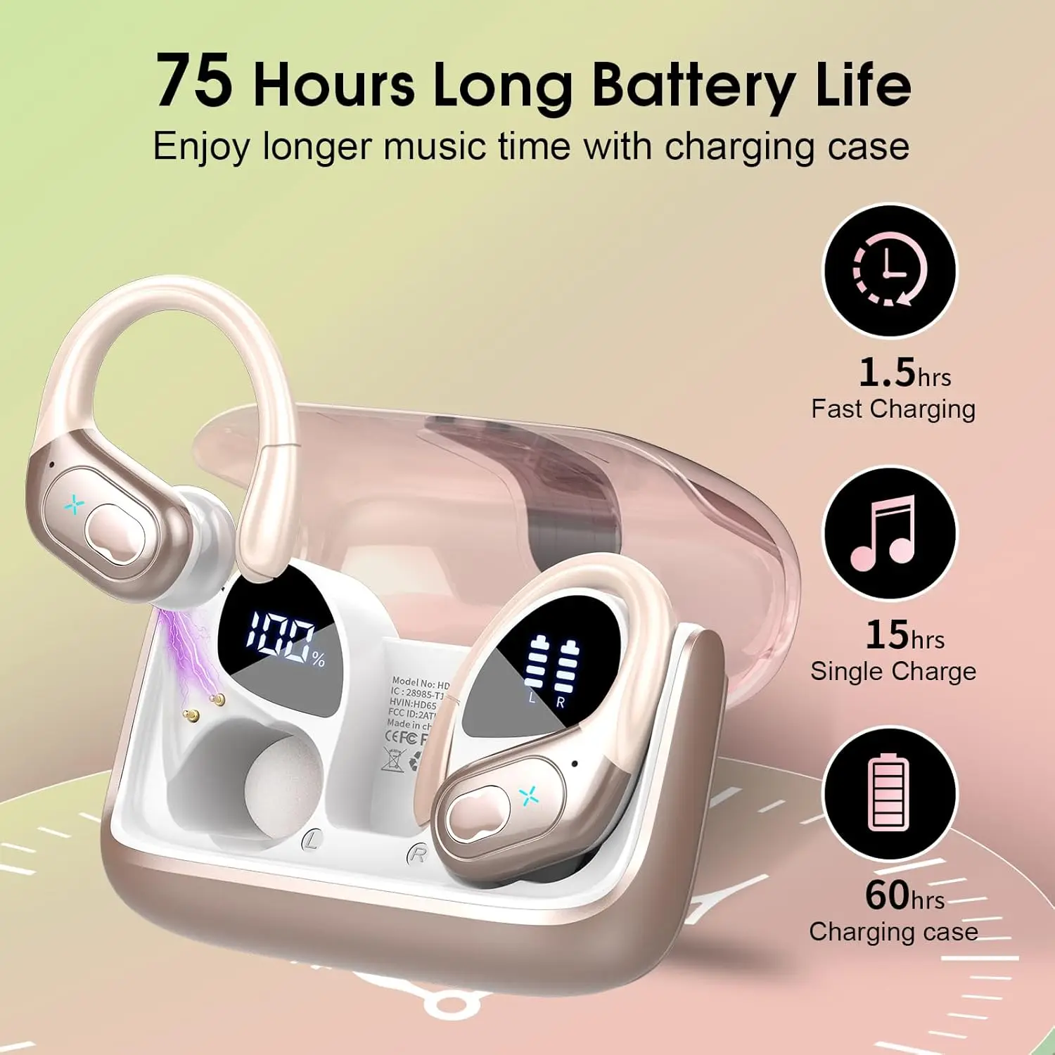 GDLYL HD65 Earphone Nirkabel O - Type C Wired Earphones With Mic ulasan dan harga