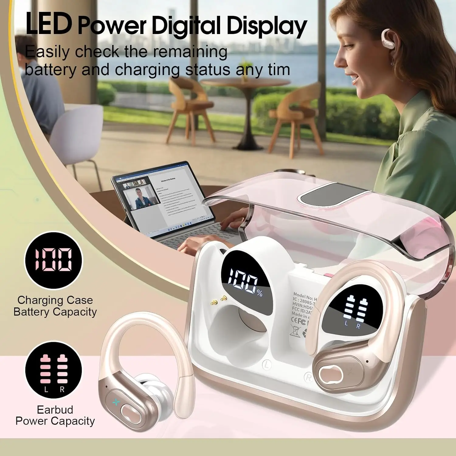 GDLYL HD65 Earphone Nirkabel O - Type C Wired Earphones With Mic ulasan dan harga