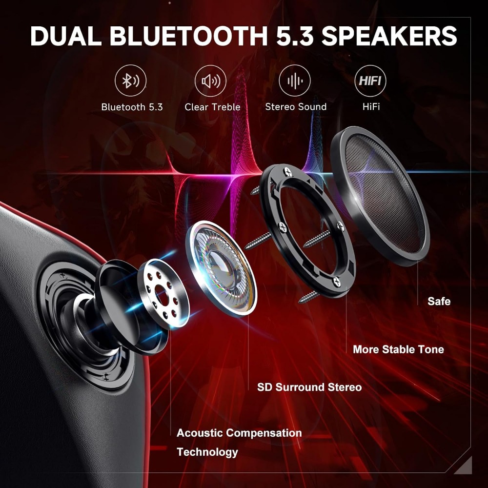 Kursi Gaming Ergonomis dengan  - Speakers ulasan dan harga
