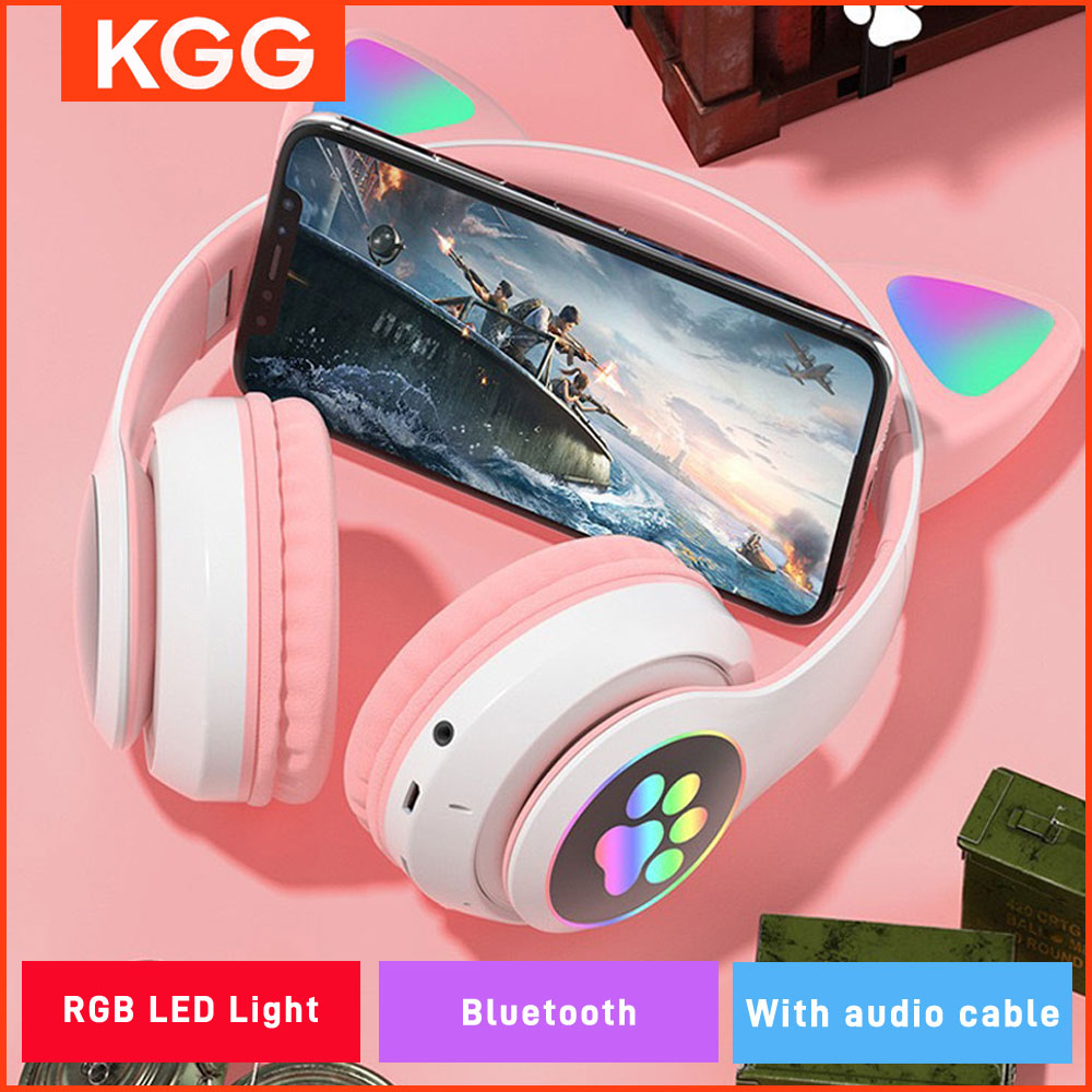 Headphone Telinga Kucing Lampu - Cat Ear Bluetooth Headset Led ulasan dan harga