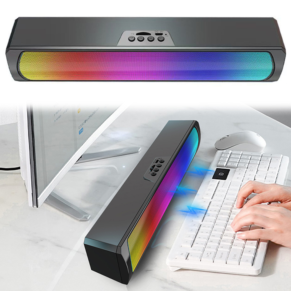 Speaker Sound Bar Komputer Por - Rgb Computer Soundbar For Pc ulasan dan harga