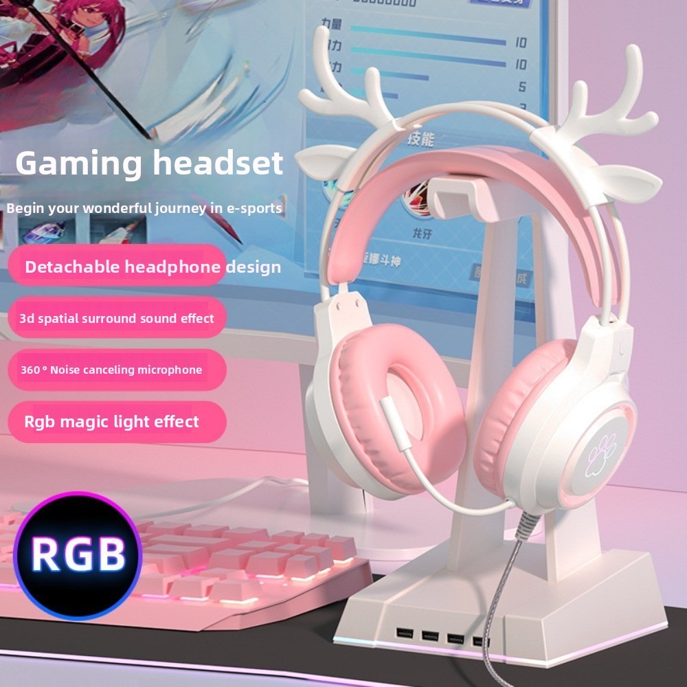 Earphone Gaming RGB dengan Mik - Gaming Headset With Mic Rgb ulasan dan harga