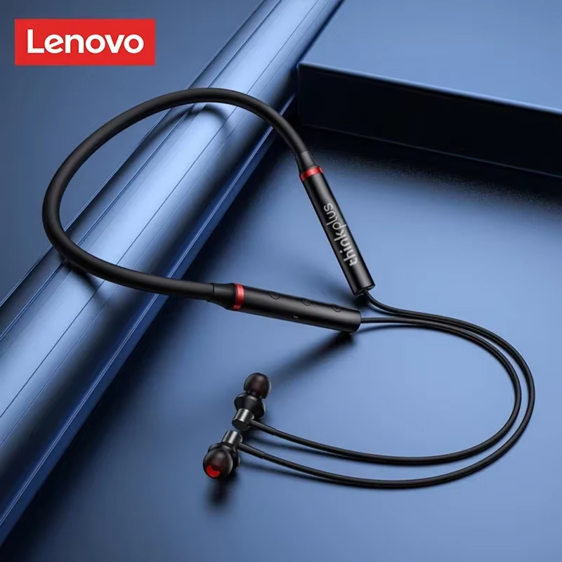 100% Asli Lenovo HE05X Earphon - Magnetic Neckband Sports Earphones ulasan dan harga