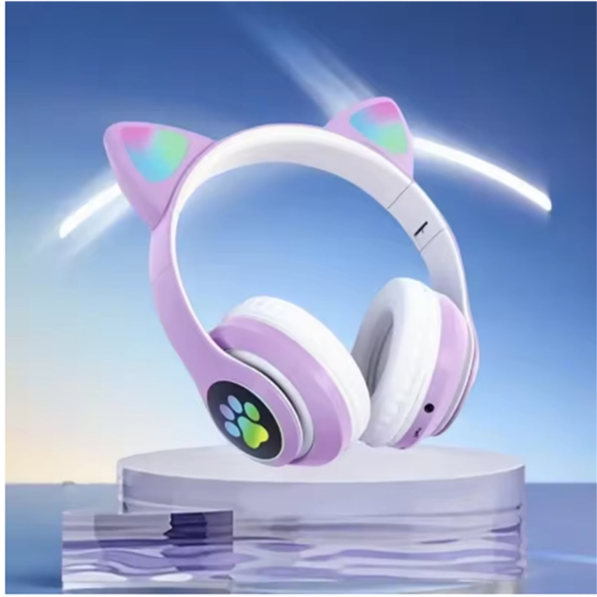 DT75BG Headset Bluetooth denga - Cat Ear Bluetooth Headset Led ulasan dan harga