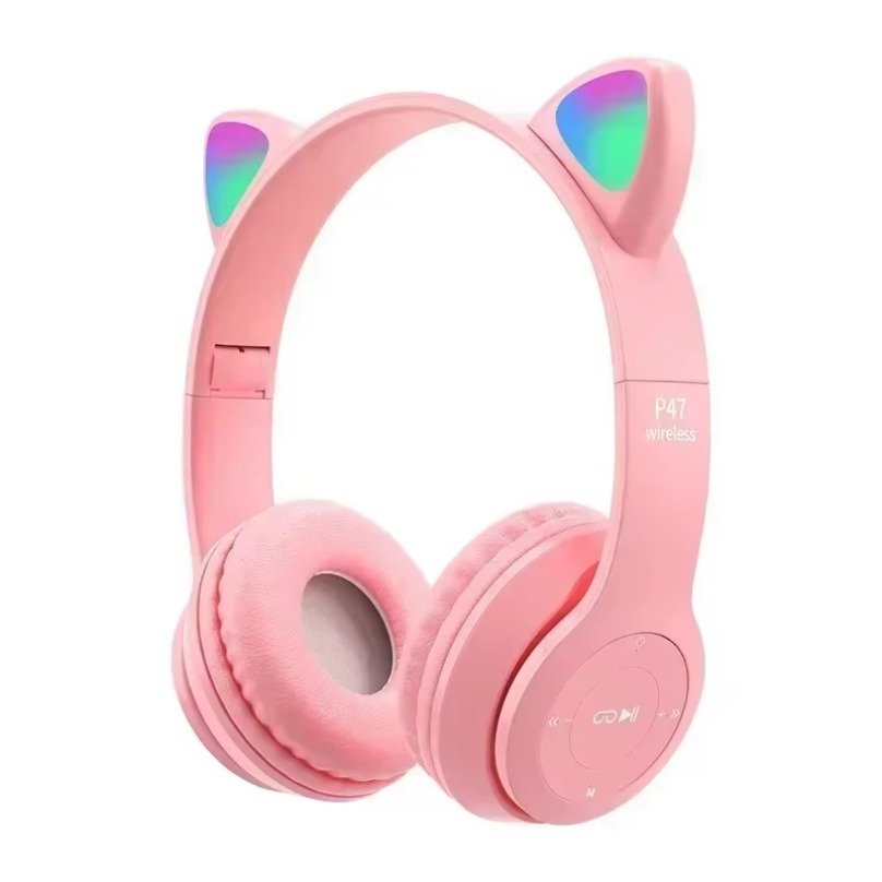 Earphone Bluetooth Nirkabel Ga - Cat Ear Bluetooth Headset Led ulasan dan harga