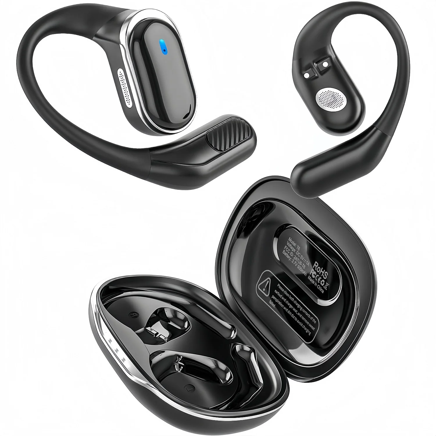 Earphone Bluetooth Nirkabel de - Open Ear Air Conduction Headphones ulasan dan harga