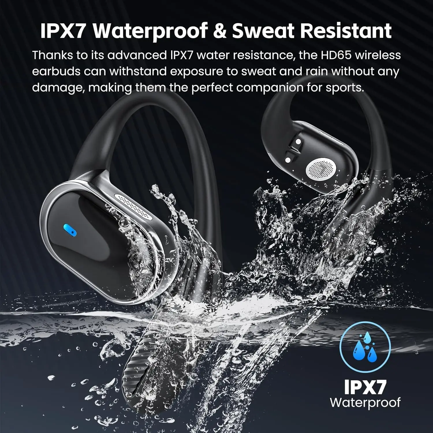 Earphone Bluetooth Nirkabel de - Open Ear Air Conduction Headphones ulasan dan harga